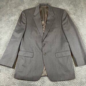 Lauren Ralph Lauren Blazer Men 42R Gray Black Button 100% Wool Sport Coat Office